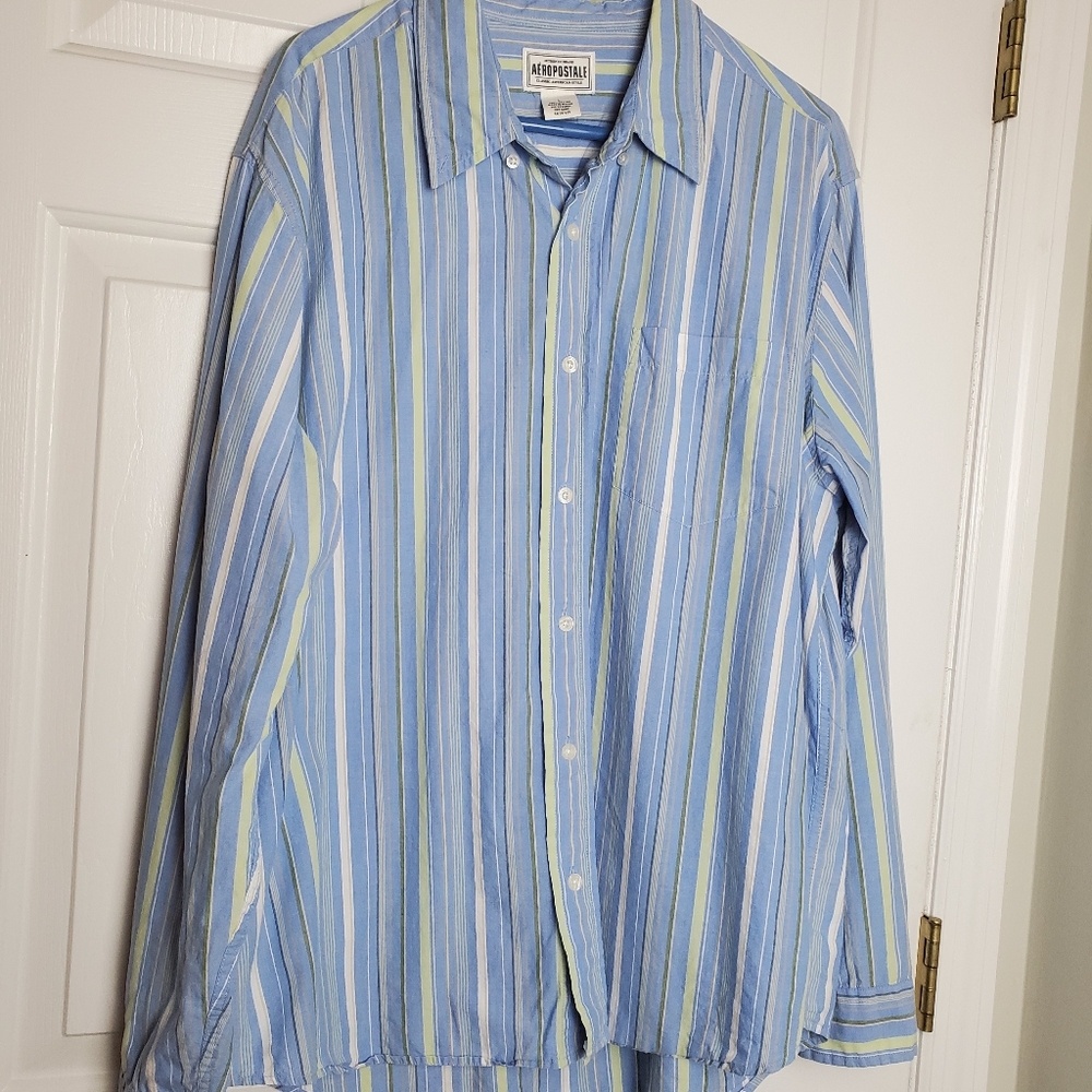 Mens Aeropostle Striped Button Down